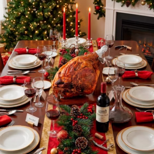 Foto de cena con pernil de cerdo